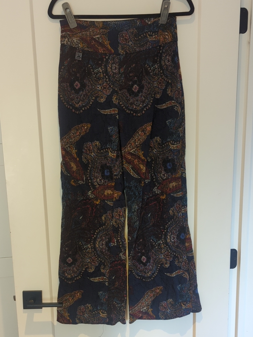 Joseph Ribkoff Navy Multi Paisley Wide-Leg Pants